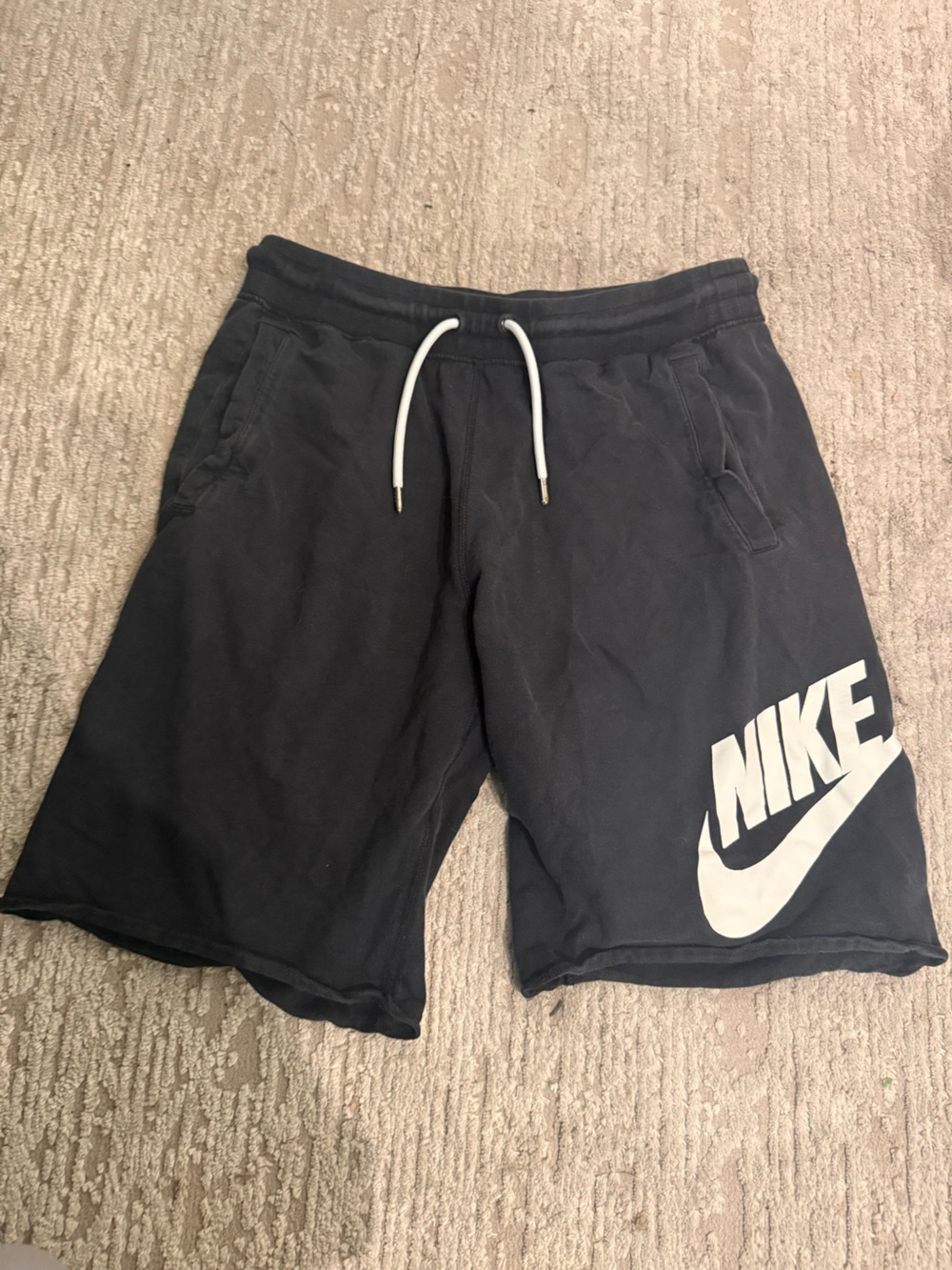 Nike Black Shorts with White Swoosh